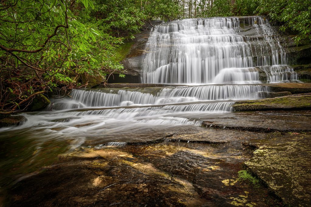 Waterfall in Pisgah National Forest - Asheville outdoor adventure activities